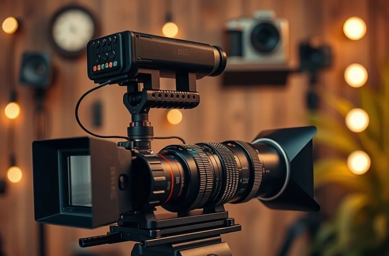 cinematography equipment flatlay stock