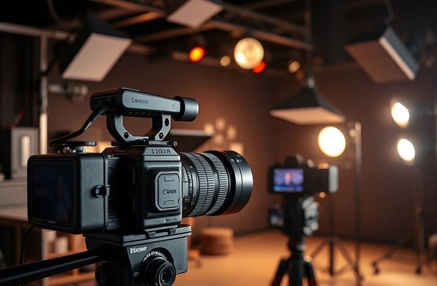 production camera setup stock photo