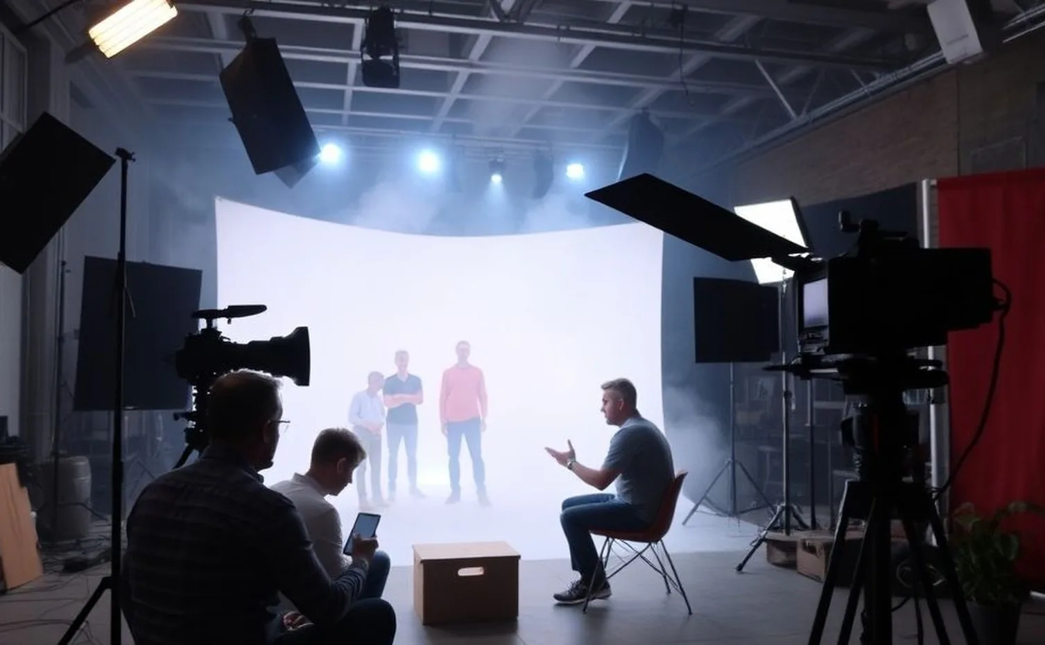 video shoot production set photo